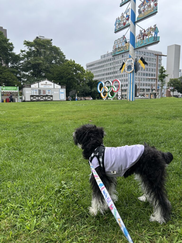 大通公園西11丁目のビアガーデンさっぽろドイツ村に行った犬